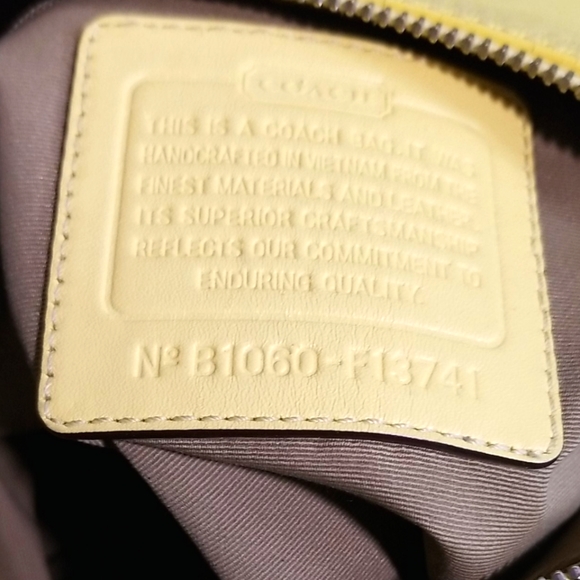 Coach Soho F13741 Pleated Yellow Signature C Jacquard/Leather Hobo Shoulder Bag - Picture 11 of 12